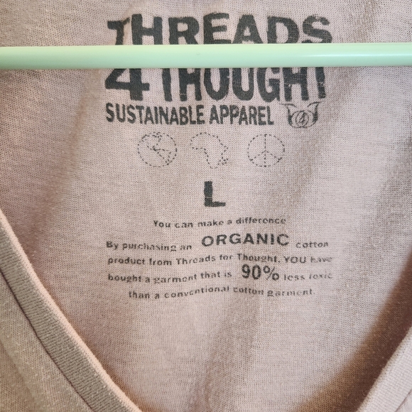 Threads 4 Thought sustainable organic cotton material tshirt petal pink - Picture 4 of 5